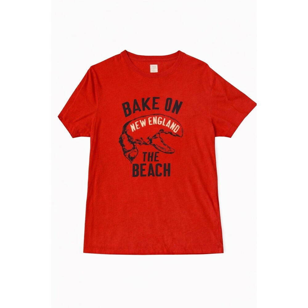 J.Crew “Bake On New England The Beach” Lobster Graphic Tee Red Size Small